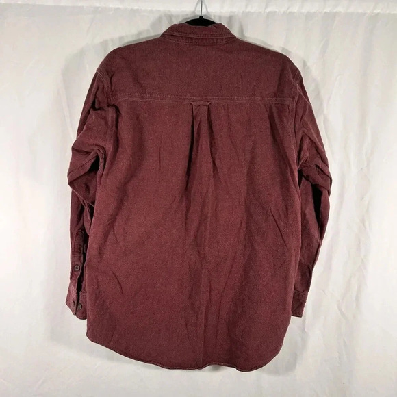 Woolrich Shirt Men's Medium Ruby Heather 100% Cotton Button Up WSI Iraq - Picture 8 of 10